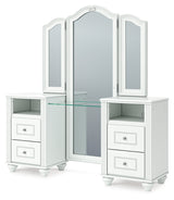Kozlani Vanity with Mirror - Tampa Furniture Outlet