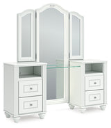 Kozlani Vanity with Mirror - Tampa Furniture Outlet