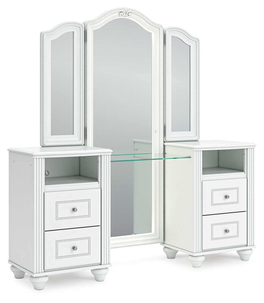 Kozlani Vanity with Mirror - Tampa Furniture Outlet