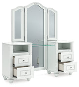 Kozlani Vanity with Mirror - Tampa Furniture Outlet