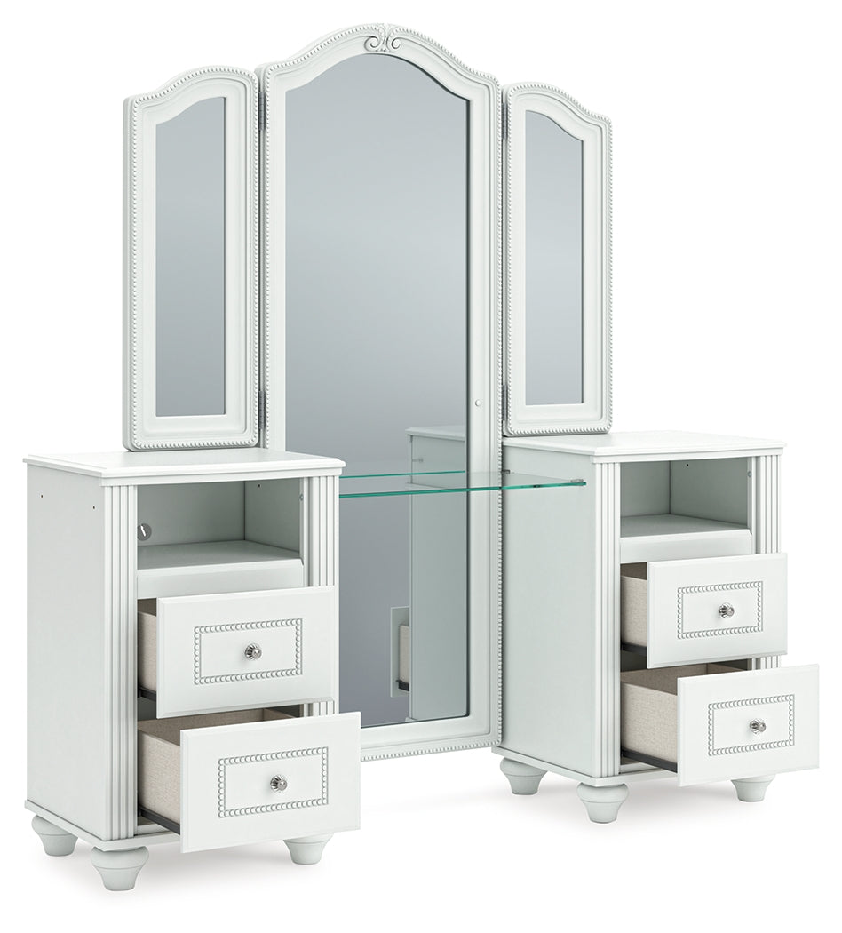 Kozlani Vanity with Mirror - Tampa Furniture Outlet