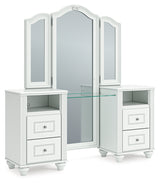 Kozlani Vanity with Mirror - Tampa Furniture Outlet