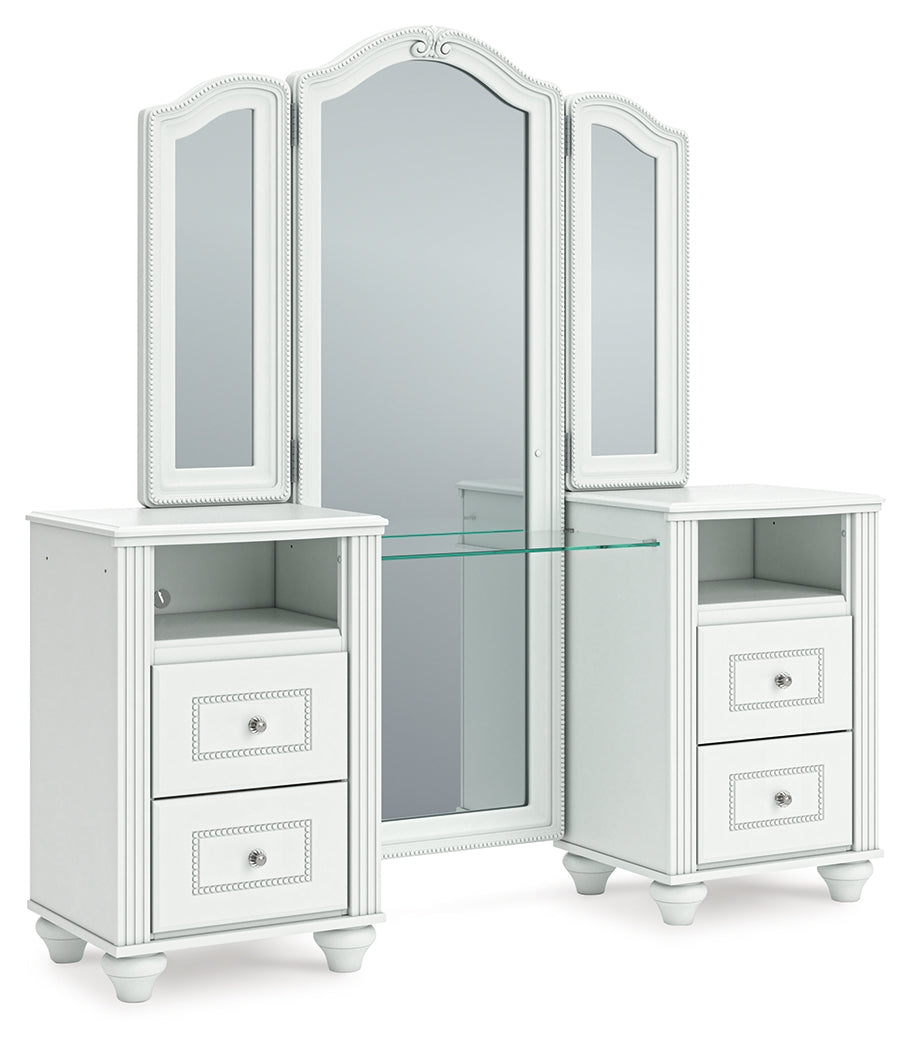 Kozlani Vanity with Mirror - Tampa Furniture Outlet