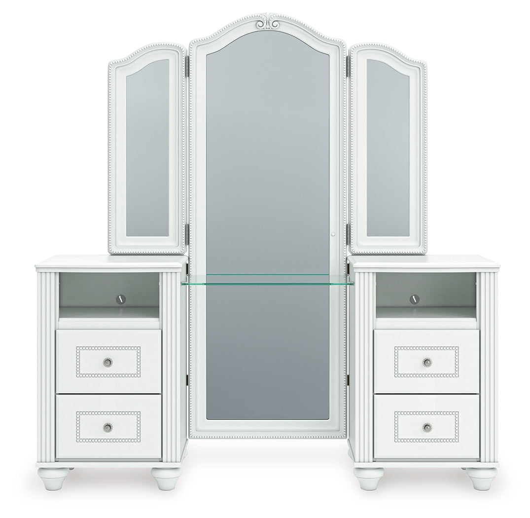 Kozlani Vanity with Mirror - Tampa Furniture Outlet