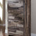Tampa Furniture Outlet - Ashley Furniture - Derekson Bedroom - King Panel Bed with 2 Side Storage / Multi Gray - B200B44