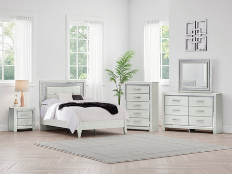 Tampa Furniture Outlet - Ashley Furniture - Zyniden Bedroom - Six Drawer Dresser / Silver - B2114-31