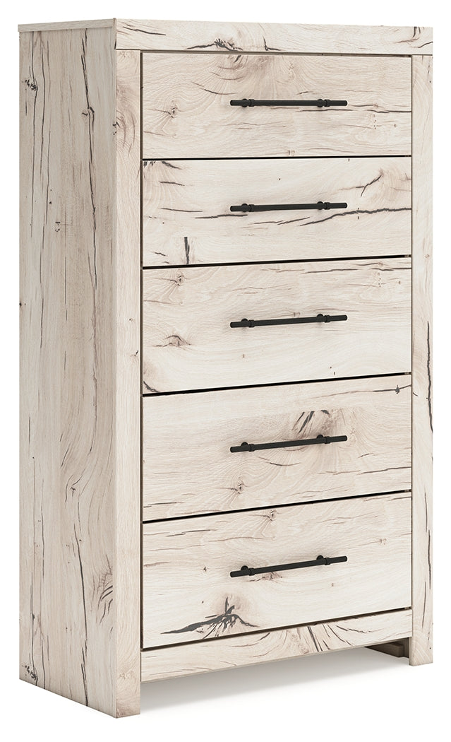Tampa Furniture Outlet - Ashley Furniture - Lawroy Bedroom - Full Panel Bed with Storage / Light Natural - B2310B43