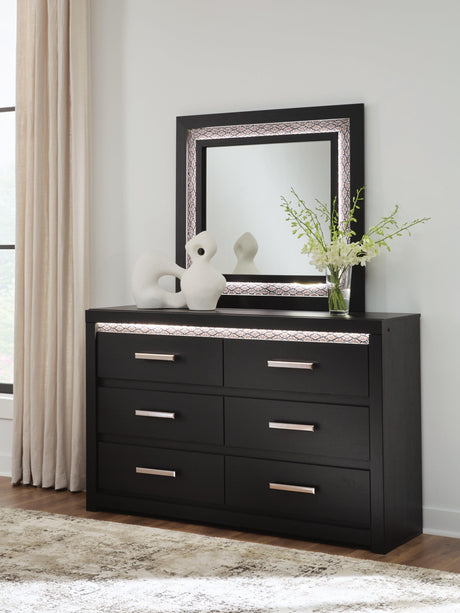 Tampa Furniture Outlet - Ashley Furniture - Shoralli Bedroom - Dresser and Mirror / Black - B2611B1