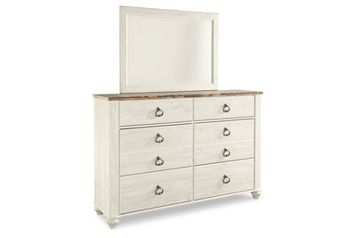 Willowton Dresser and Mirror - Tampa Furniture Outlet