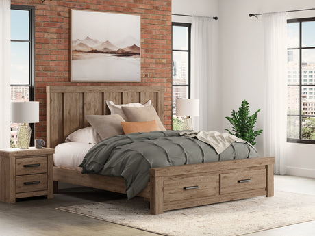 Tampa Furniture Outlet - Ashley Furniture - Oliandon Bedroom - King Panel Storage Bed - PCB2844B7