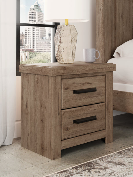 Tampa Furniture Outlet - Ashley Furniture - Oliandon Bedroom - Two Drawer Night Stand / Light Brown - PCB2844-92