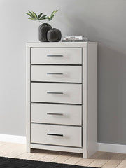 Tampa Furniture Outlet - Ashley Furniture - Zuraleus Bedroom - Five Drawer Chest / White - PCB3381-46