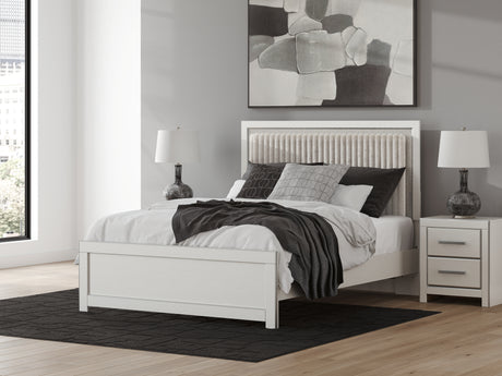 Tampa Furniture Outlet - Ashley Furniture - Zuraleus Bedroom - Queen Upholstered Panel Bed / White - PCB3381B2