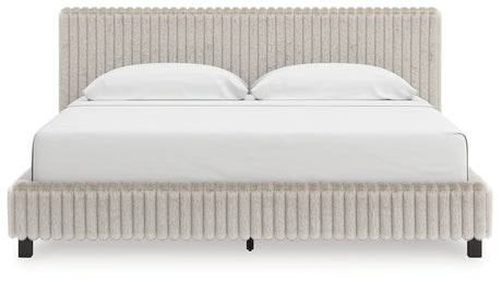 Tampa Furniture Outlet - Ashley Furniture - Zuraleus Bedroom - King Upholstered Bed / White - PCB3381B13