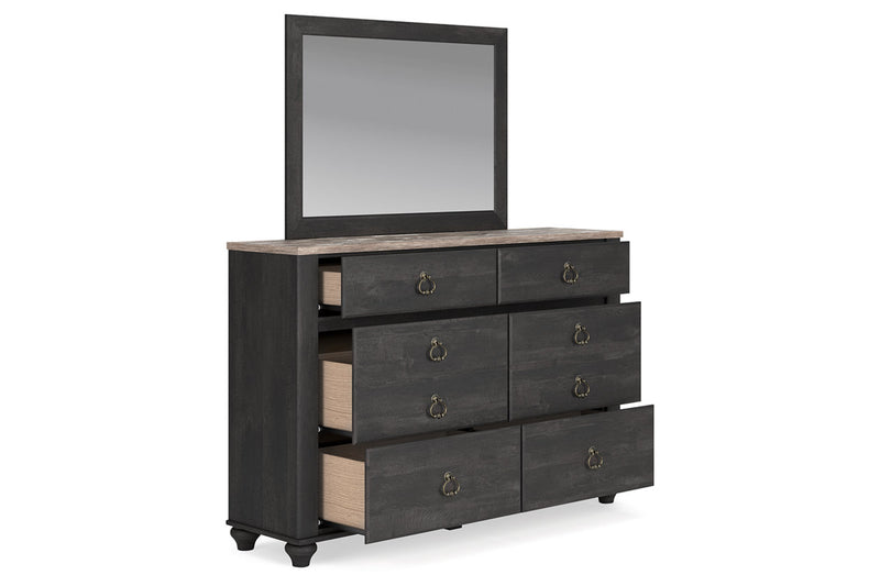 Nanforth Dresser and Mirror - Tampa Furniture Outlet