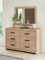 Tampa Furniture Outlet - Ashley Furniture - Sanginlane Bedroom - Two Drawer Night Stand / Tan - B3787-92