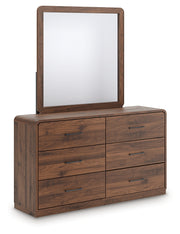 Tampa Furniture Outlet - Ashley Furniture - Fortlorn Bedroom - Dresser and Mirror / Walnut Brown - PCB386B1