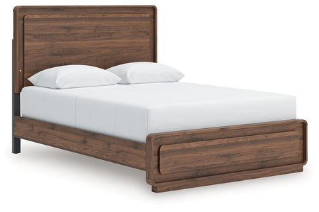 Tampa Furniture Outlet - Ashley Furniture - Fortlorn Bedroom - Queen Panel Bed / Walnut Brown - PCB386B2