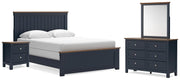 Tampa Furniture Outlet - Ashley Furniture - Landocken Queen Panel Bed, Dresser, Mirror and Nightstand - Queen Panel Bed, Dresser, Mirror and Nightstand - B414B18