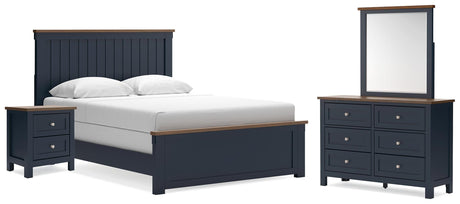 Tampa Furniture Outlet - Ashley Furniture - Landocken Queen Panel Bed, Dresser, Mirror and Nightstand - Queen Panel Bed, Dresser, Mirror and Nightstand - B414B18