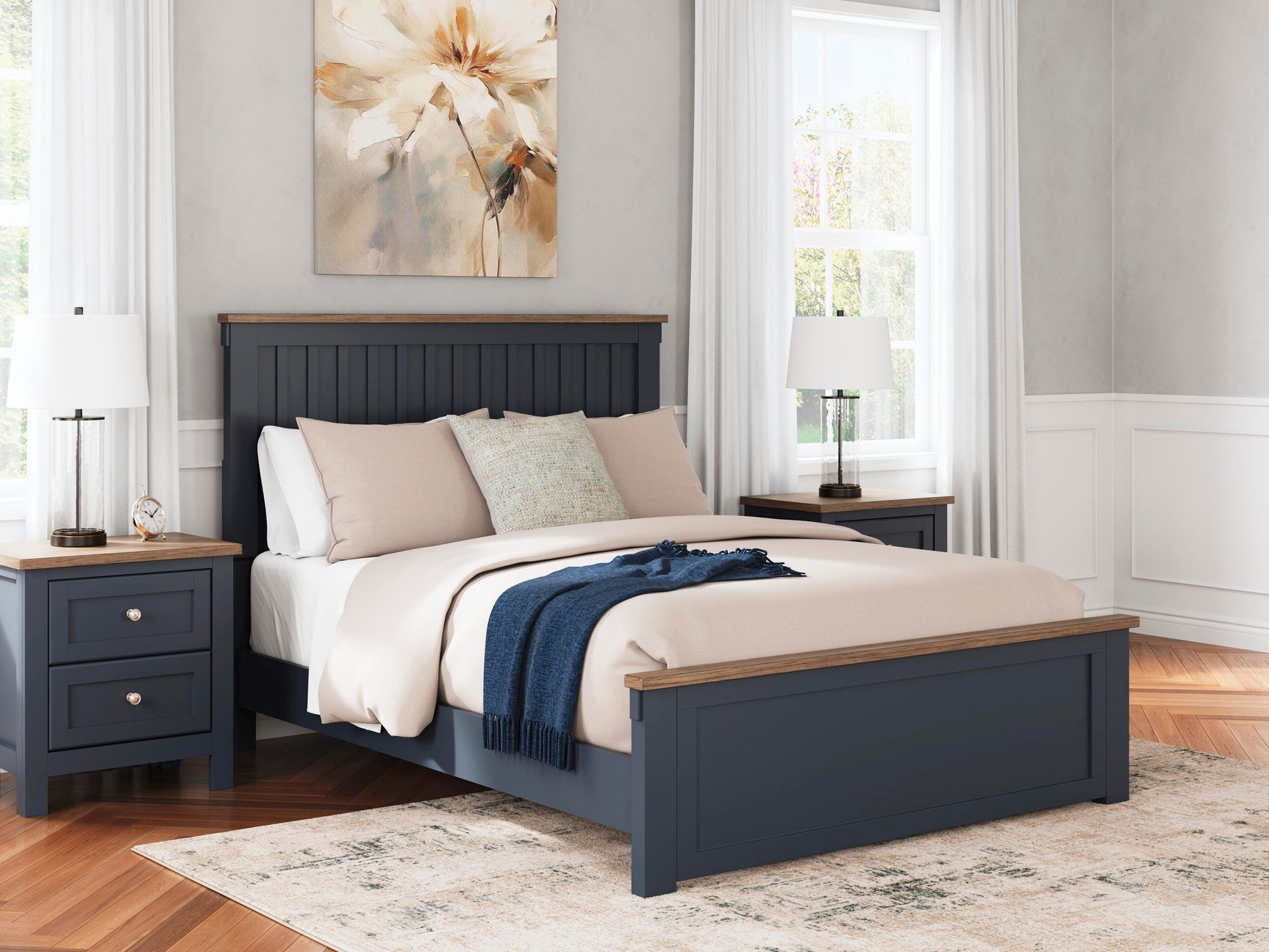 Landocken Queen Panel Bed, Dresser, Mirror and Nightstand - Tampa Furniture Outlet