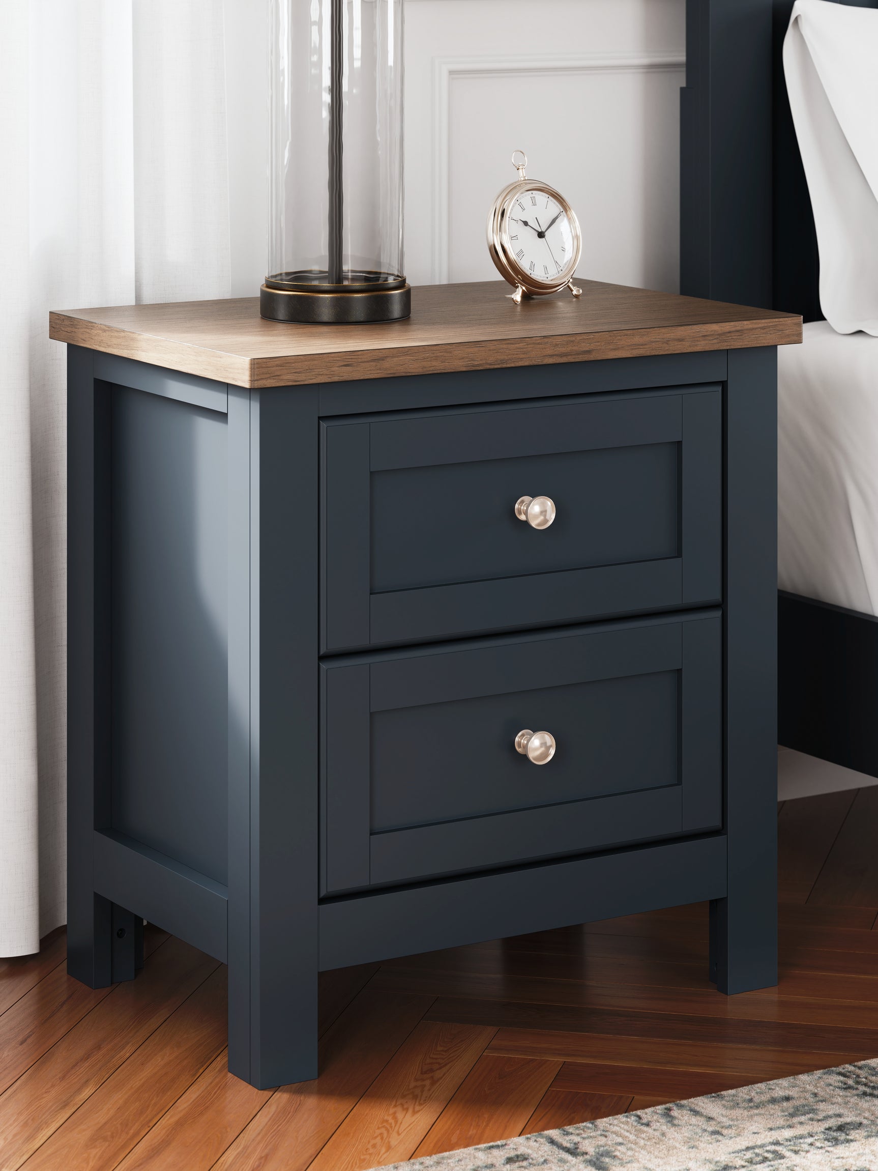 Tampa Furniture Outlet - Ashley Furniture - Landocken Bedroom - Full Panel Bed / Brown/Blue - B414B3