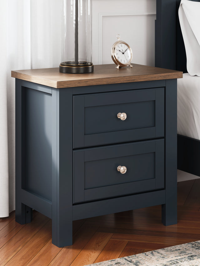 Tampa Furniture Outlet - Ashley Furniture - Landocken Bedroom - Full Panel Bed / Brown/Blue - B414B3