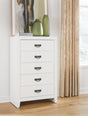 Tampa Furniture Outlet - Ashley Furniture - Binterglen Bedroom - California King Panel Bed / White - B427B9