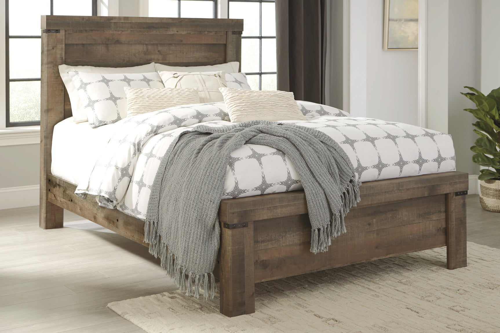 Tampa Furniture Outlet - Ashley Furniture - Trinell Bedroom - Full Bookcase Bed with Storage / Brown - B446B91