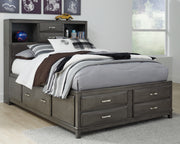 Tampa Furniture Outlet - Ashley Furniture - Caitbrook Bedroom - Full Storage Bed with 7 Drawers / Gray - B476B4