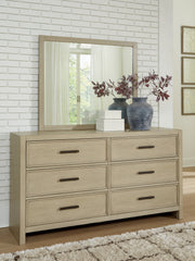 Tampa Furniture Outlet - Ashley Furniture - Calmoro Bedroom - Dresser and Mirror / Gray - B602B1