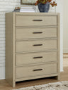 Tampa Furniture Outlet - Ashley Furniture - Calmoro Bedroom - Five Drawer Chest - B602-46