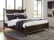 Tampa Furniture Outlet - Ashley Furniture - Dantenton Bedroom - California King Panel Bed / Merlot - B611B7