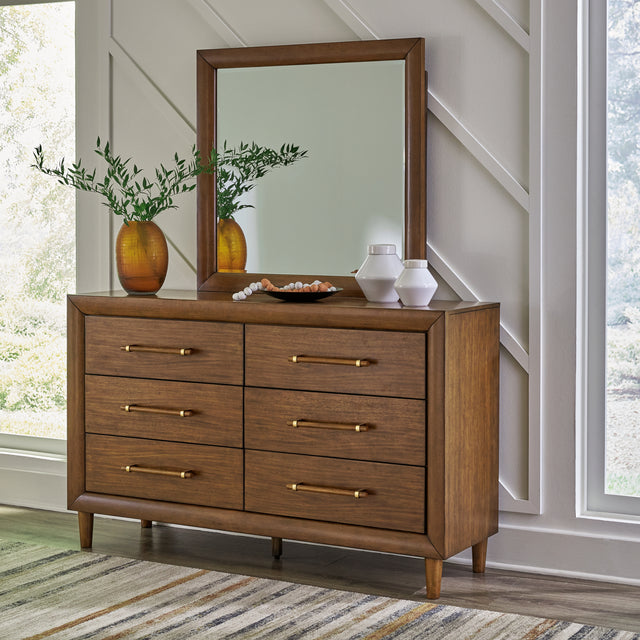 Tampa Furniture Outlet - Ashley Furniture - Lyncott Bedroom - King Upholstered Bed / Brown - B615B6