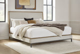 Tampa Furniture Outlet - Ashley Furniture - Tomtyn Bedroom - California King Upholstered Bed / Light Brown - B622B5