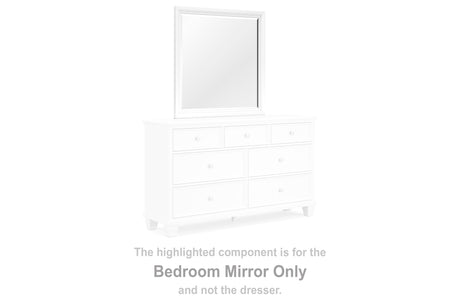 Tampa Furniture Outlet - Ashley Furniture - Fortman Bedroom - Bedroom Mirror / White - B680-36