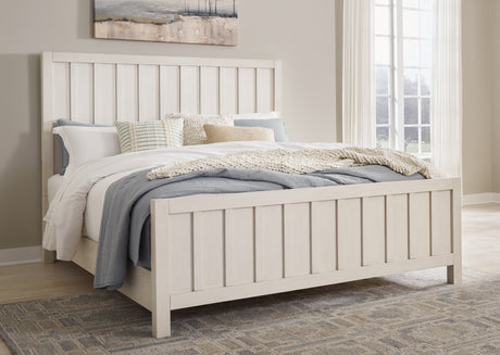 Tampa Furniture Outlet - Ashley Furniture - Shaybrock Bedroom - California King Panel Bed / Antique White - B683B7