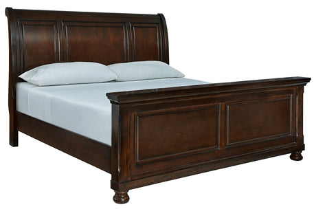 Tampa Furniture Outlet - Ashley Furniture - Porter Bedroom - King Sleigh Bed / Rustic Brown - B697B49