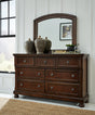 Tampa Furniture Outlet - Ashley Furniture - Porter Bedroom - California King Sleigh Storage Bed / Rustic Brown - B697B47