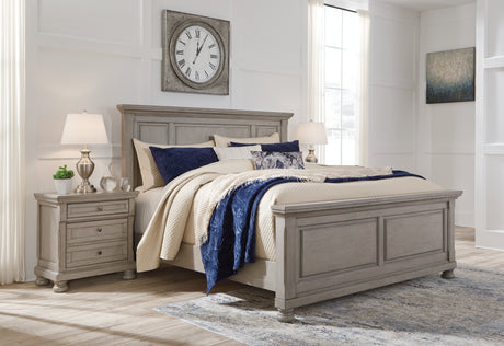 Tampa Furniture Outlet - Ashley Furniture - Lettner Bedroom - Queen Panel Bed / Light Gray - B733B2