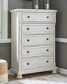 Tampa Furniture Outlet - Ashley Furniture - Robbinsdale Bedroom - King Panel Storage Bed / Antique White - B742B25