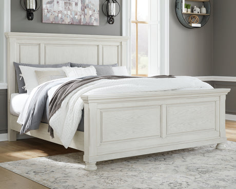 Tampa Furniture Outlet - Ashley Furniture - Robbinsdale Bedroom - King Panel Bed / Antique White - B742B6