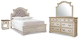 Tampa Furniture Outlet - Ashley Furniture - Realyn King Panel Bed, Dresser, Mirror and Nightstand - King Panel Bed, Dresser, Mirror and Nightstand - B743B78