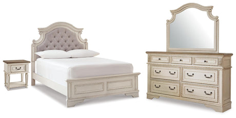 Tampa Furniture Outlet - Ashley Furniture - Realyn King Panel Bed, Dresser, Mirror and Nightstand - King Panel Bed, Dresser, Mirror and Nightstand - B743B78