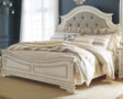 Tampa Furniture Outlet - Ashley Furniture - Realyn Bedroom - Queen Upholstered Storage Bed / Two-tone - B743B18