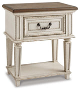 Realyn King Panel Bed, Dresser, Mirror and Nightstand - Tampa Furniture Outlet