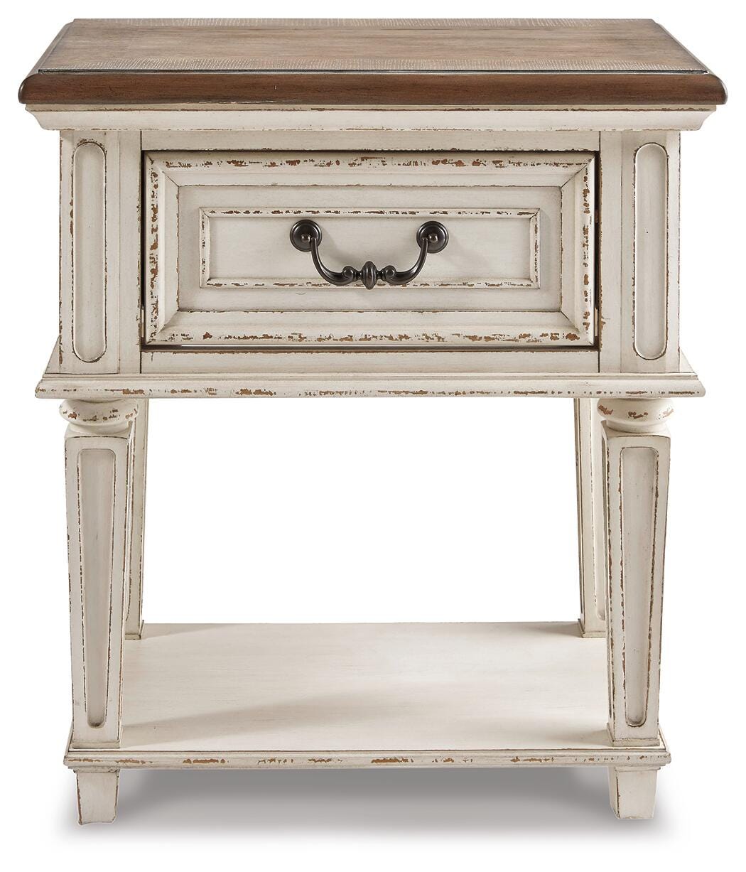 Realyn King Panel Bed, Dresser, Mirror and Nightstand - Tampa Furniture Outlet