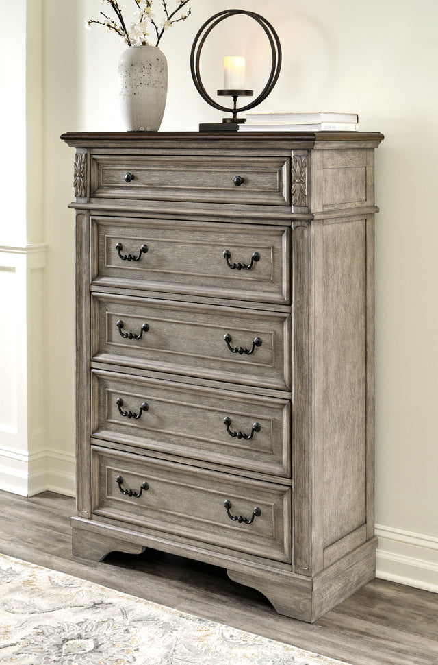 Tampa Furniture Outlet - Ashley Furniture - Lodenbay Bedroom - Dresser and Mirror / Antique Gray/Brown - B751B1