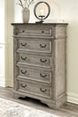 Tampa Furniture Outlet - Ashley Furniture - Lodenbay Bedroom - Dresser and Mirror / Antique Gray/Brown - B751B1