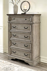 Tampa Furniture Outlet - Ashley Furniture - Lodenbay Bedroom - Dresser and Mirror / Antique Gray/Brown - B751B1